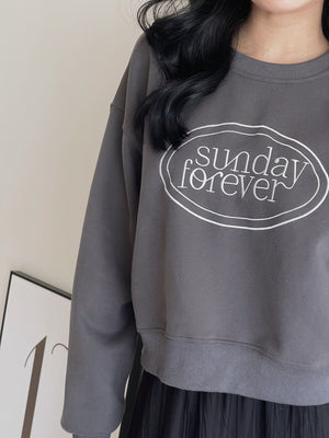 Contrast Embroidered Sweatshirt / 撞色刺绣字母卫衣