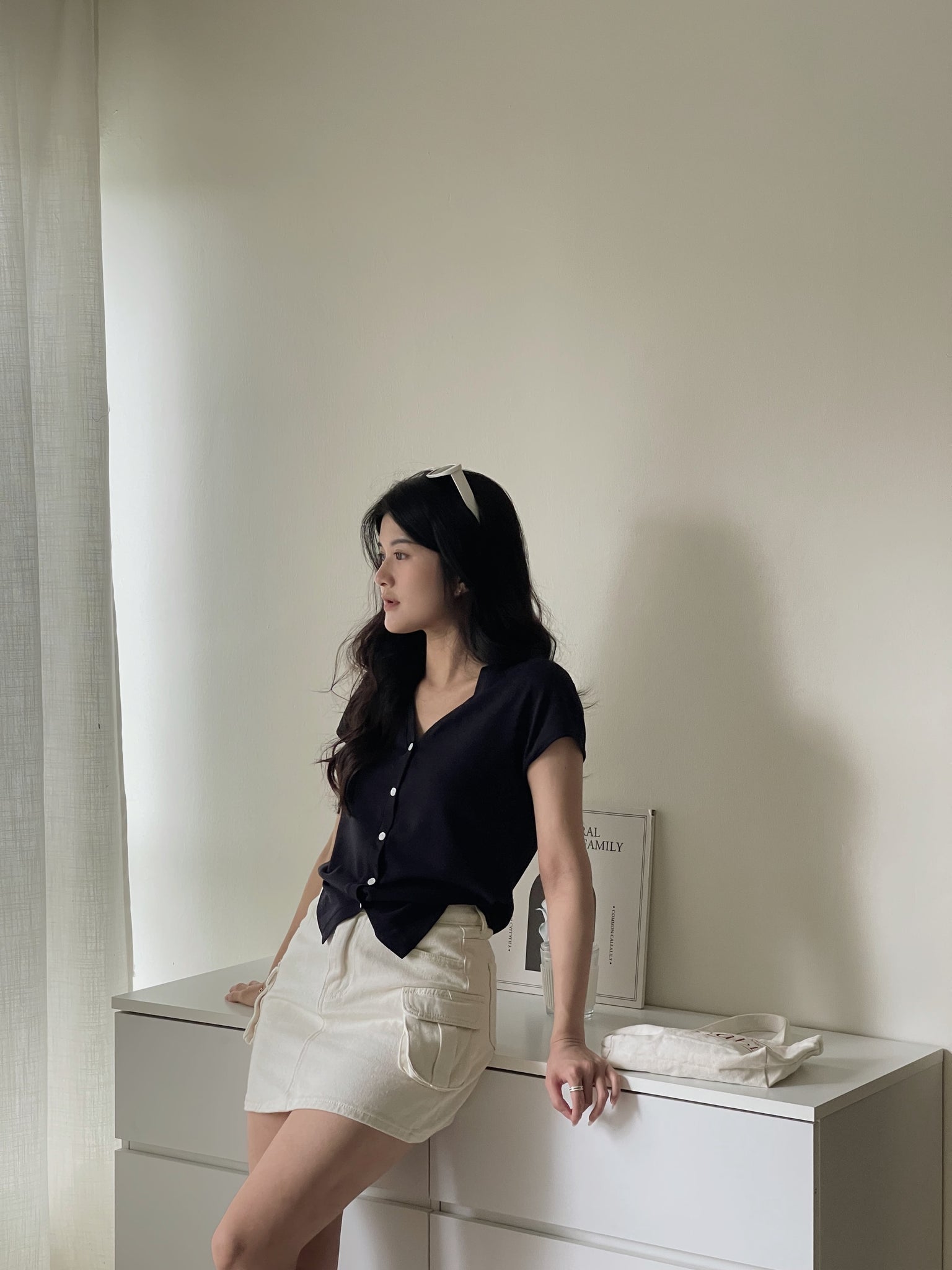 Cargo Denim Mini Skirt / 甜酷工装牛仔短裙