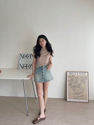Button Up Denim Skirt / 排扣牛仔短裙