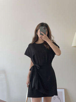Cheers Tie Up Dress / 立体字母连身裙