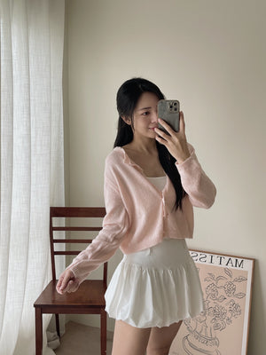 Crochet Knit Cardigan / 毛衣钩花针织开衫