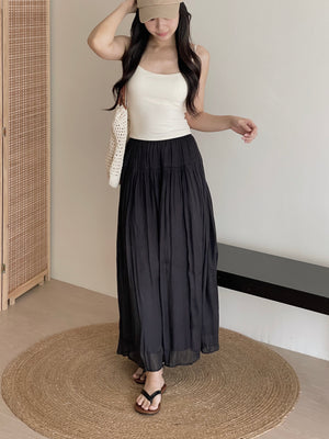 Shimmery Chiffon Midi Skirt / 温柔坠感流光纱裙