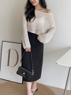 Suit Pencil Skirt / 通勤西装中长裙
