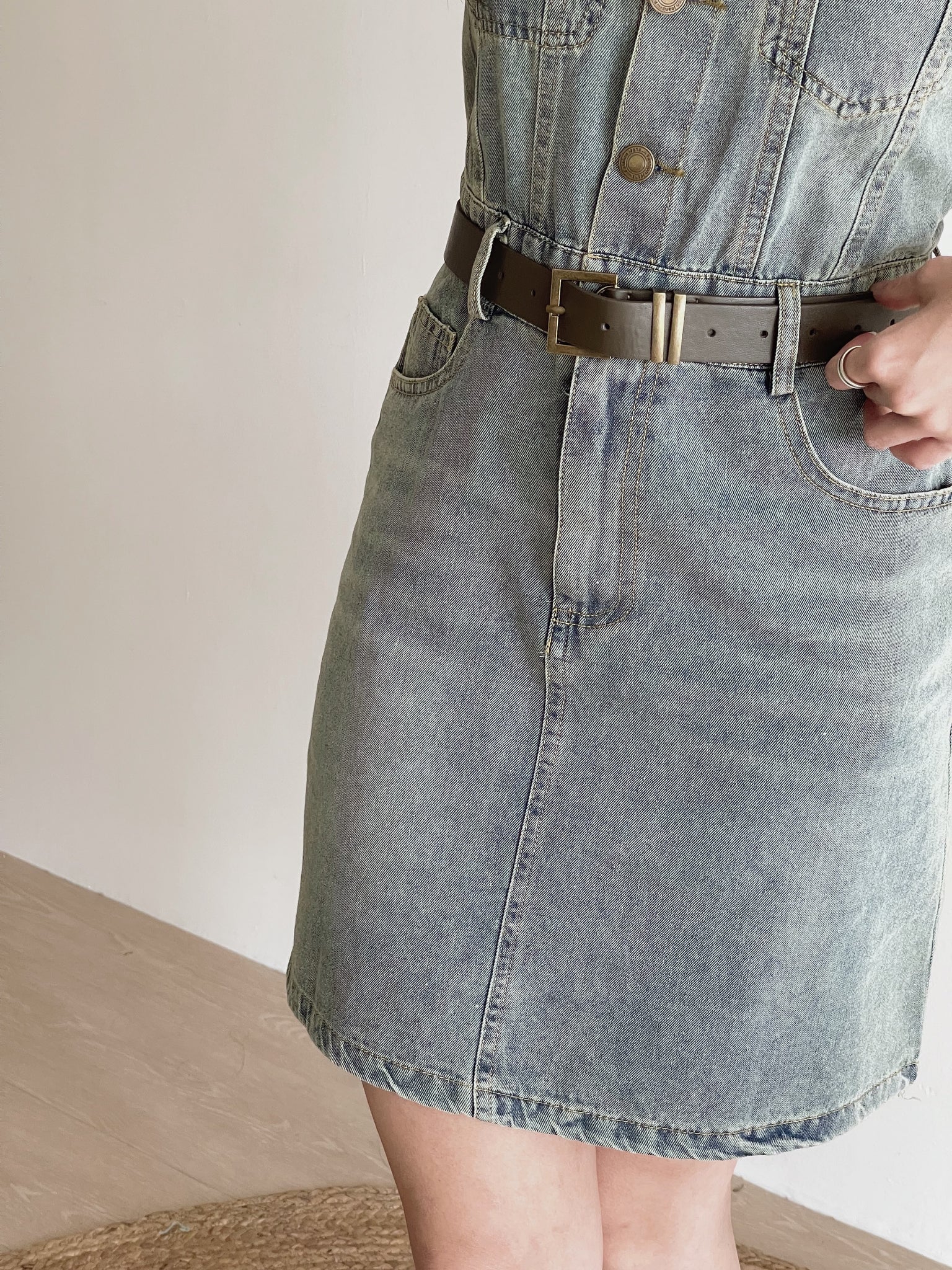 Urban Denim Dress / 复古牛仔连身短裙