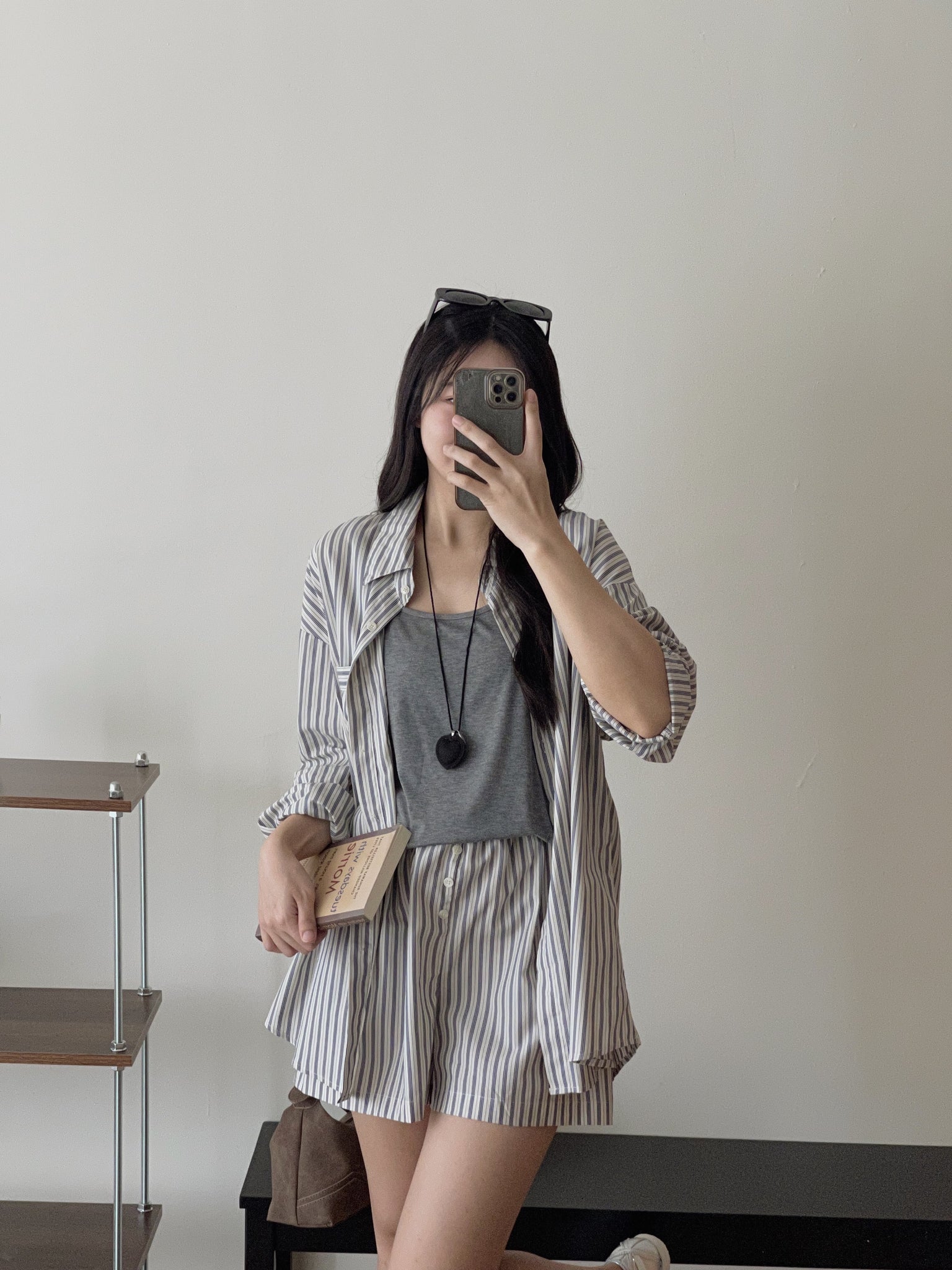 Striped Effortless 3pcs Set / 条纹慵懒风三件套