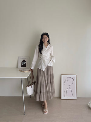 Laia Ruched Shirt / 设计感抽皱衬衫