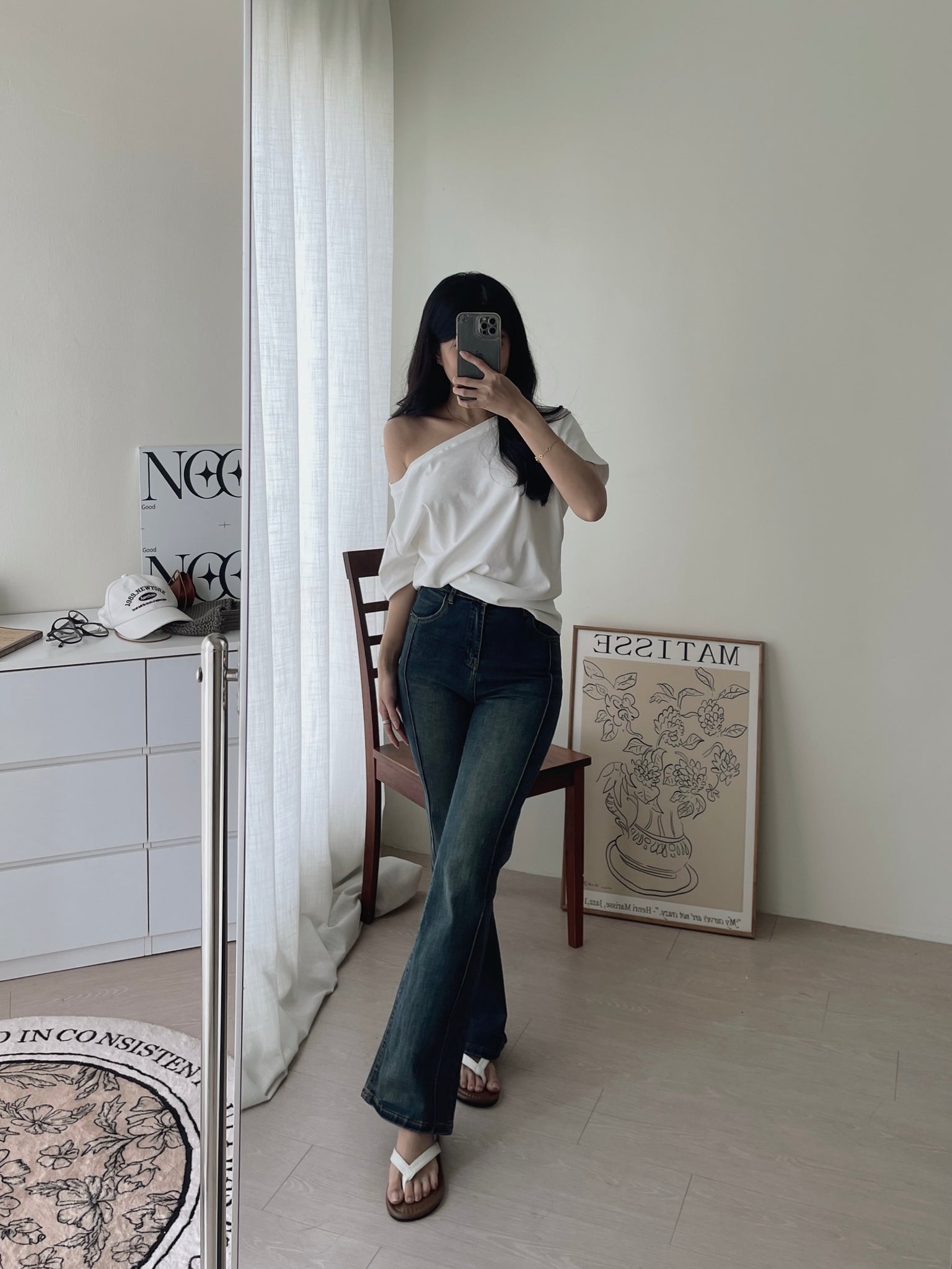 Fit Stretch Bootcut Jeans / 弹力微喇叭牛仔裤