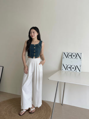 Denim Gold Button Top / 小香牛仔金扣上衣