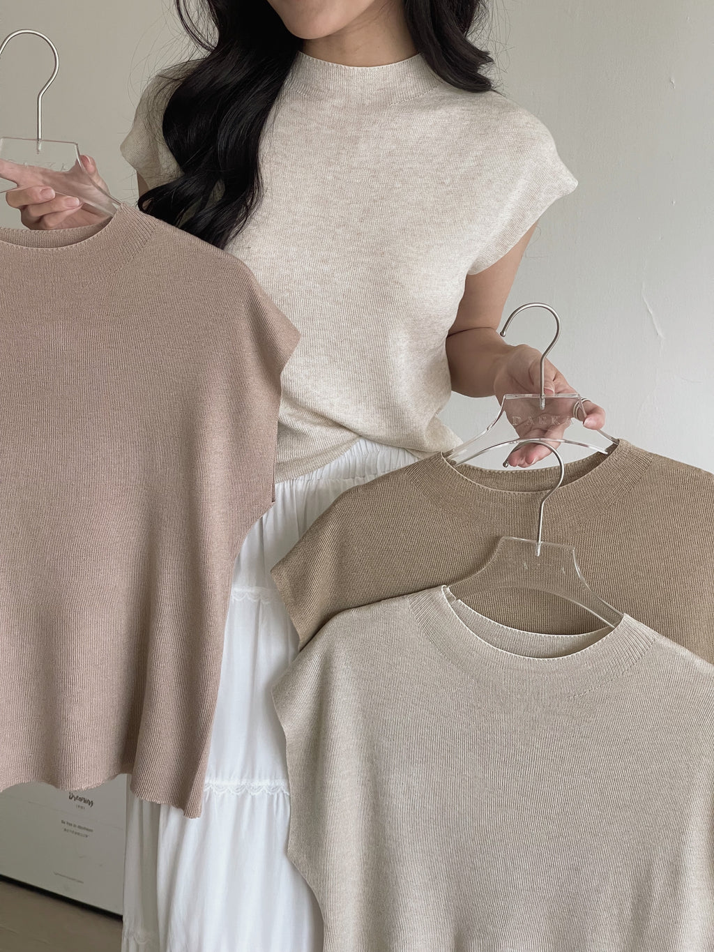 Mock Neck Knit Top / 半高领针织上衣