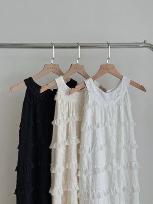 Ruffles Layered Dress / 度假风木耳边长裙