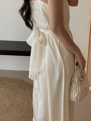 Lumiere Sash Tie Dress / 飘带高级感气质连身裙