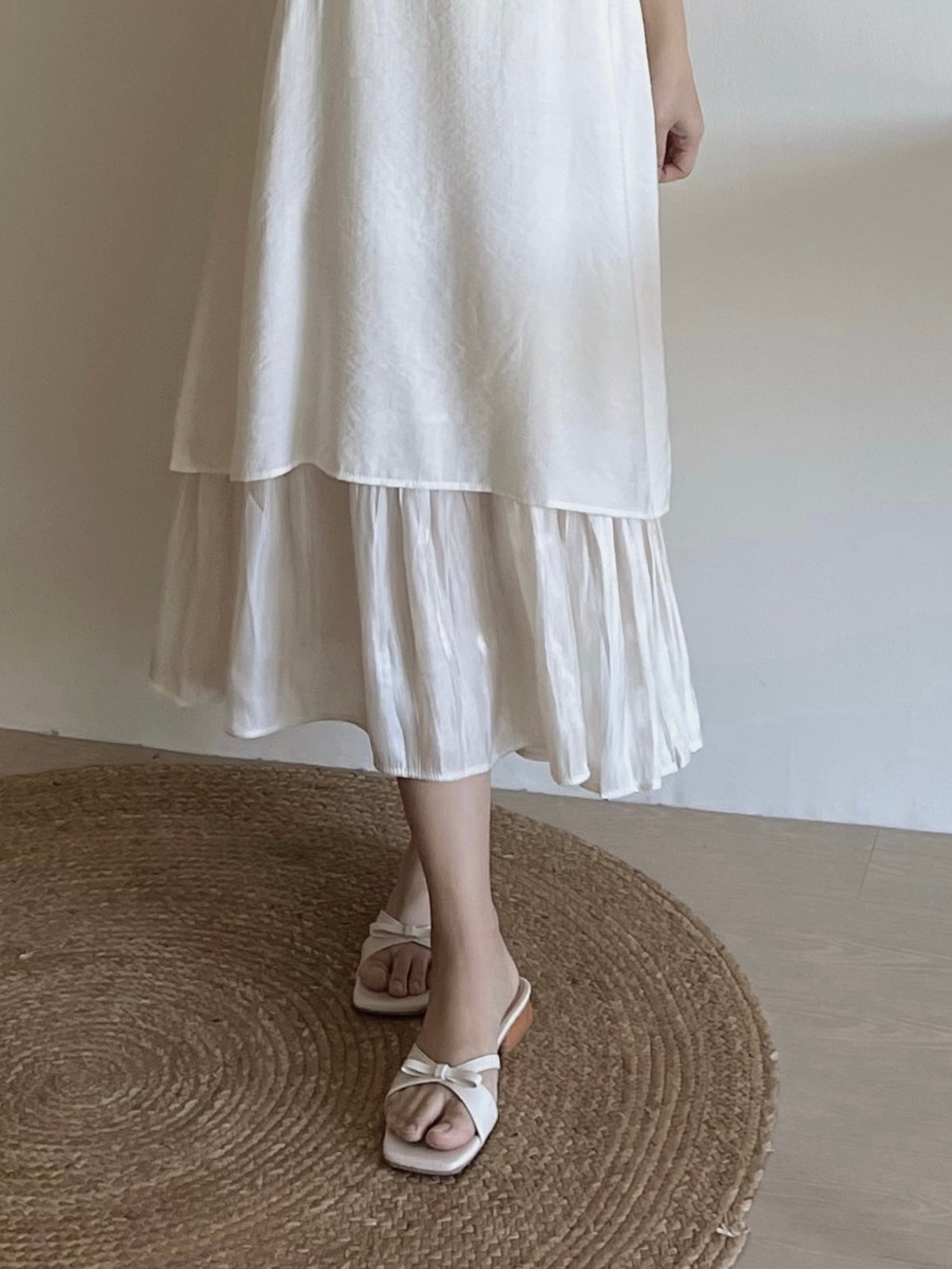 Bow Low Heeled Sandals / 修饰脚宽小高跟凉鞋