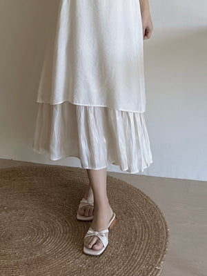 Bow Low Heeled Sandals / 修饰脚宽小高跟凉鞋
