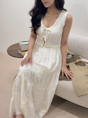 Lace Trim Midi Skirt / 蕾丝边半身长裙