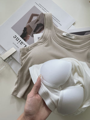 Comfy Padded Tank Top / 舒适一体式胸垫背心