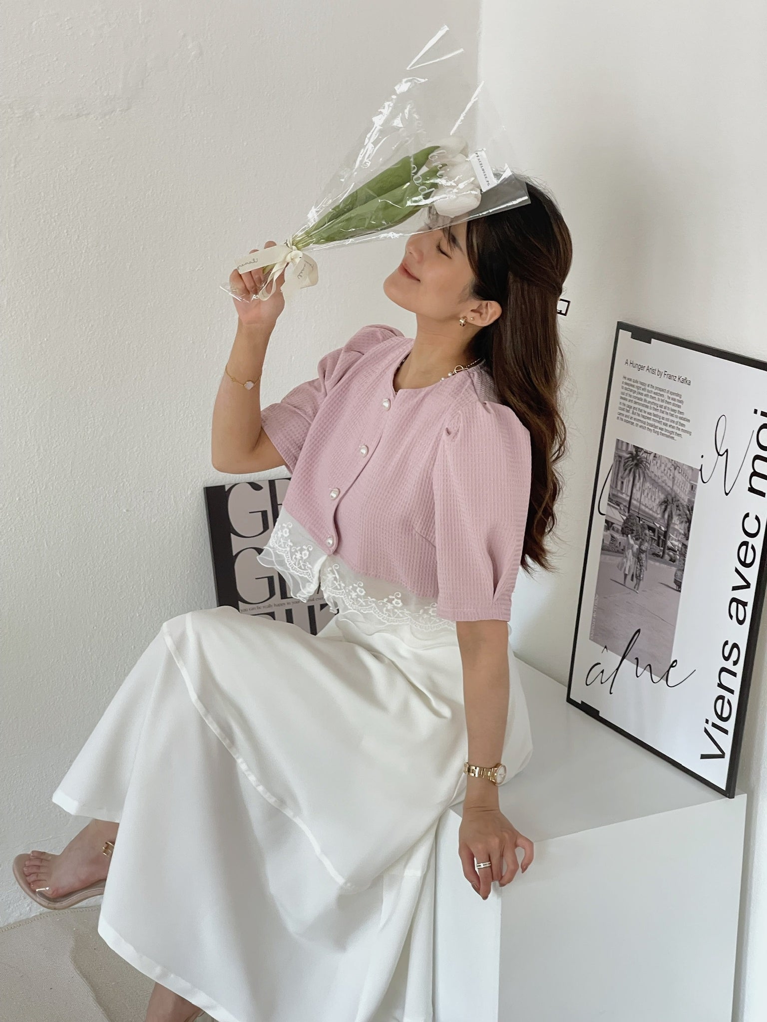 Alaia Flared Midi Skirt / 抗皱西料伞摆裙