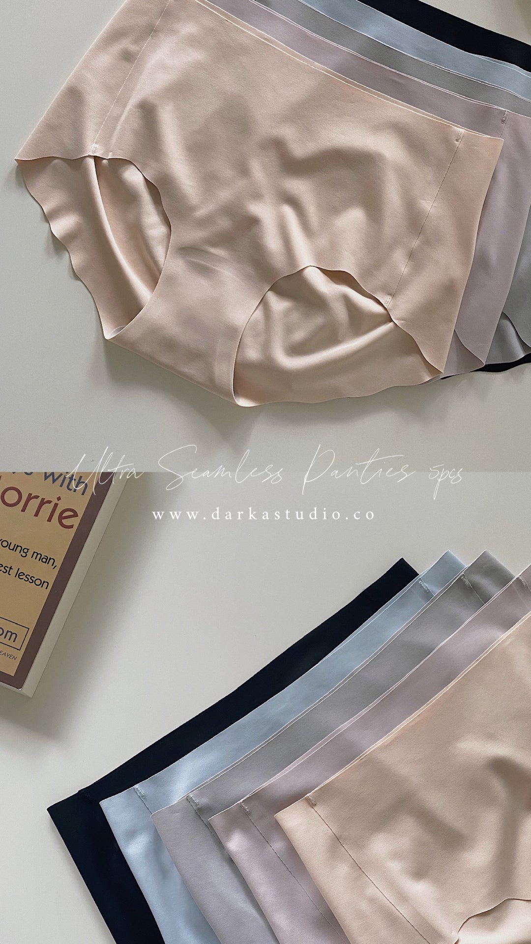 Ultra Seamless Panties 5pcs / 蜜桃爱心臀无痕内裤