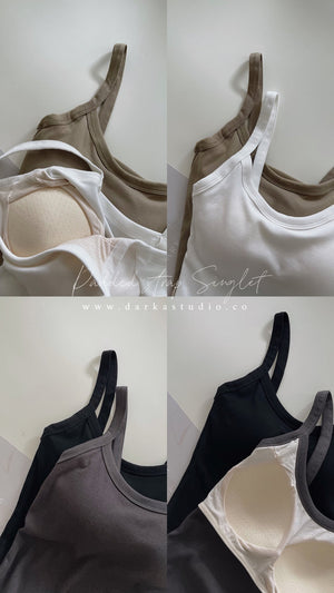 Padded Strap Singlet / 遮副乳带胸垫背心