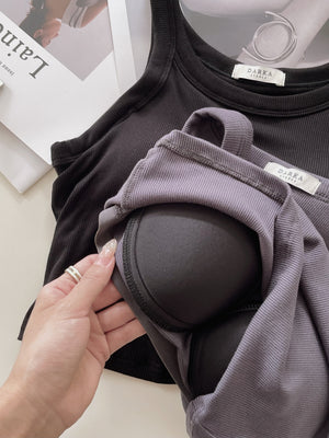 Comfy Padded Tank Top / 舒适一体式胸垫背心