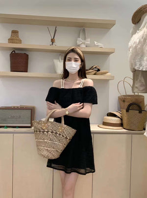 Rosa Crochet Dress / 钩花清新吊带连衣裙