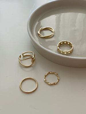 Mixed Ring Set / INS風五件套戒指