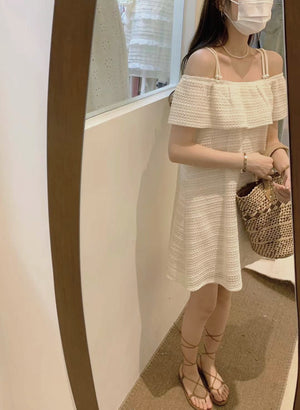 Rosa Crochet Dress / 钩花清新吊带连衣裙