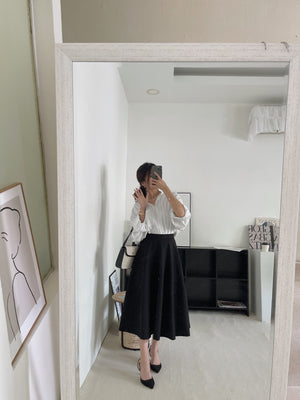 Alaia Flared Midi Skirt / 抗皱西料伞摆裙