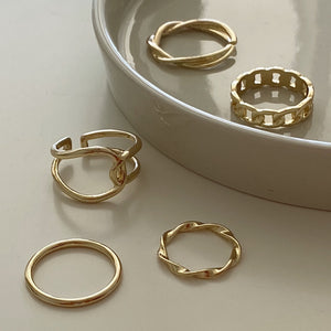 Mixed Ring Set / INS風五件套戒指