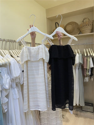 Rosa Crochet Dress / 钩花清新吊带连衣裙