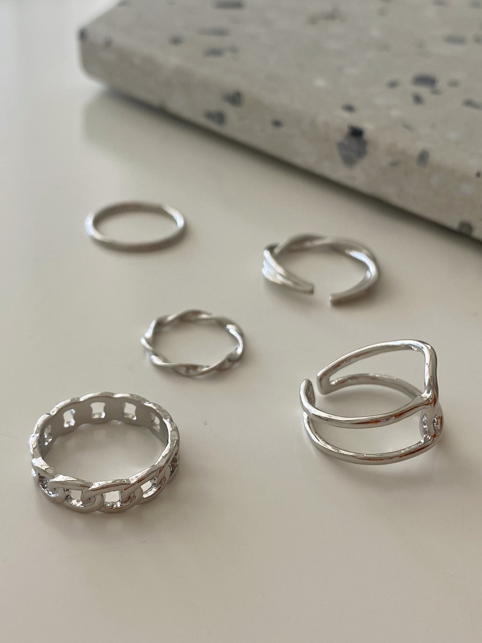 Mixed Ring Set / INS風五件套戒指