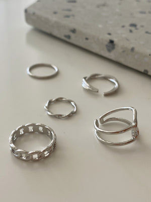 Mixed Ring Set / INS風五件套戒指