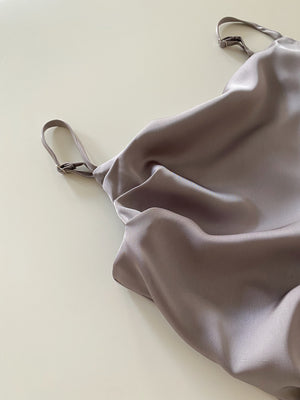 Camila Satin Dress / 開衩緞面吊帶裙